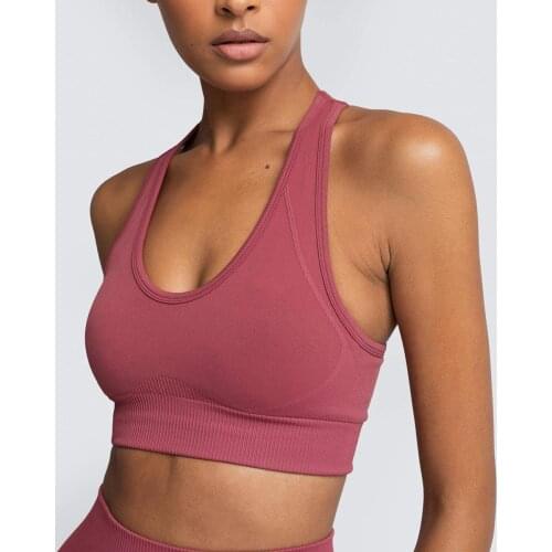 Yoga Vest Running Seamless Sport Bra Beautiful Back Gym Sport Workout Crop Top High Impact Movement Underwear