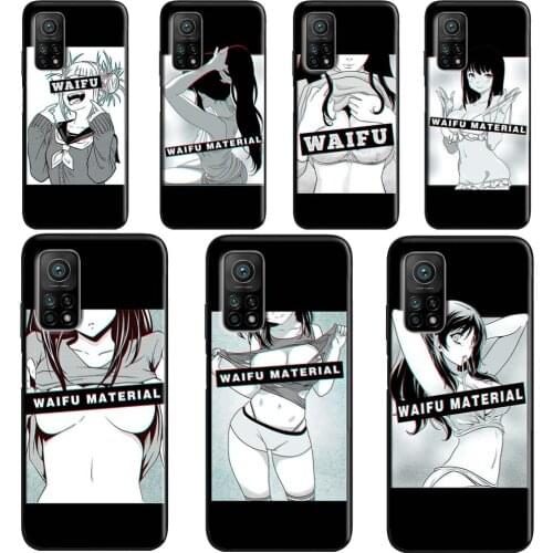 Sugoi Senpai waifu Anime Girl Case POCO X3 Pro F3 F1 F2 M3 Pro Cover For Xiaomi Mi 11 Lite Ultra Note 10 Mi 9T 10T Pro