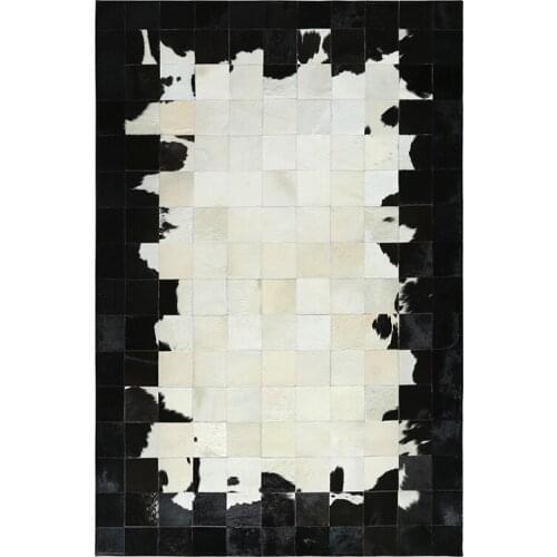 Black and White Luxury Cowhide Fur Rug,big Size Natural Cow Skin Fur Carpet for Living Room Decoration Villa Carpet SALES