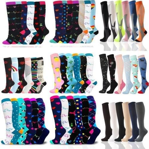 Compression Stockings Men Women Unisex Anti Fatigue Pain Relief Knee Stockings Outdoor Running Cycling Long Pressure Stockings