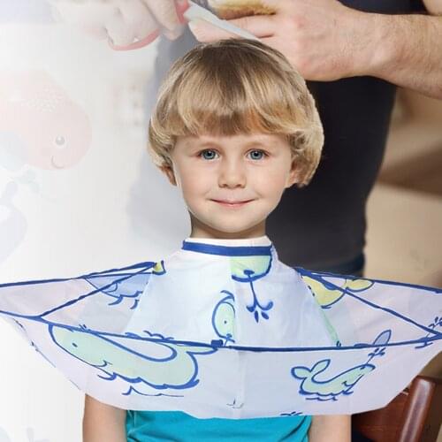 Kids Haircut Cloak Barber Hair Cutting Cape Gown Bib Salon Cartoon Hairdresser Barber Apron Hairdressing Children Haircut /BY