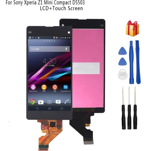 Original 4.3'' LCD for SONY Xperia Z1 Compact Display Touch Screen Digiziter For SONY Xperia Z1 mini Display D5503 M51W LCD