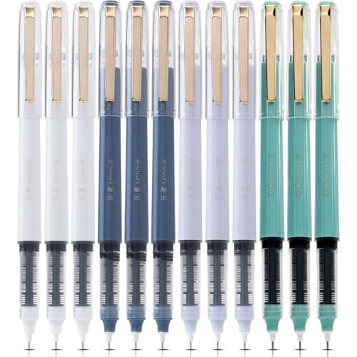 2 pcs/lot 0.5mm Direct Liquid Quick Dry Waterproof Roller Ball All Needle Smooth Gel Ink for Business School Office Writing