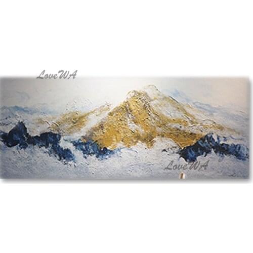 Modern New Hand-painted Mountain Landscape Wall Decor Canvas Picture Art Unframed Hot Selling Abstract Oil Painting Texture Art