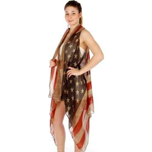 Americana Flag Kimono wrap July 4th boho Kimono Wrap