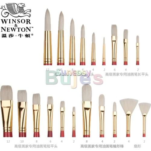 Winsor & Newton University Series Round Long Handle Brush,For Fine Detail Lines and Washes, for Fluid Oils and Acrylics