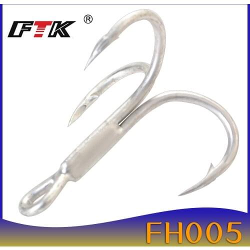 FTK Fishing Hook Baitholder Fly Tying Treble Hook Bass Sharp Barbed Hook Lure Holder Set Saltwater 15/20pcs Needle Fishhook 709