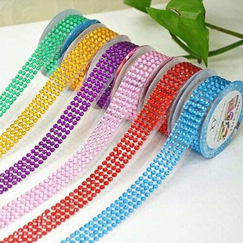 Fashion Lovely High Quality Self-Adhesive Acrylic Rhinestones Stick On Scrap Booking Craft Sticker Tape DropshDIY Apparel Sewiip