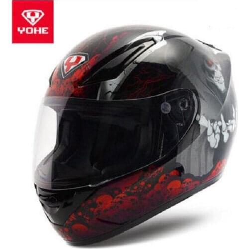 2019 New Knight protection Eur ECE Certification YOHE Full Face Motorcycle Helmet ABS Motocross Motorbike Helmets PC Lens Visor