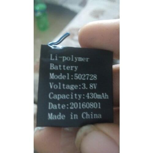 New Hot A 502728 Polymer Li-ion Cell Q1 Smart Watch Universal Watch Battery Three-wire Plug For Rechargeable Watch Battery