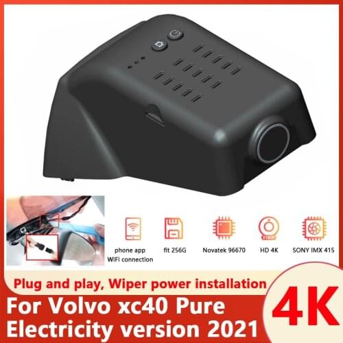 New ! 4K Car DVR Wifi Video Recorder Dash Cam Camera Easy Installation high quality For Volvo xc40 Pure Electricity version 2021