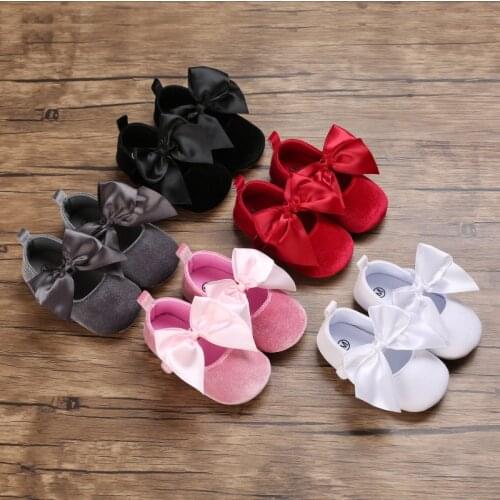 Baby Girl Shoes Butterfly-knot Soft Shoes Prewalker Walking Toddler Kids Shoes First Walker
