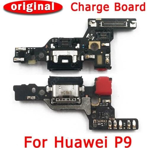 Original Charging Port For Huawei P9 USB Charge Board PCB Dork Connector Flex Cable Microphone Replacement Spare Parts