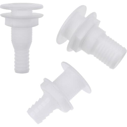 Plastic Boat Thru-Hull Bilge Pump and Aerator 3/4" 1" 1 1/2" Hose Fittings