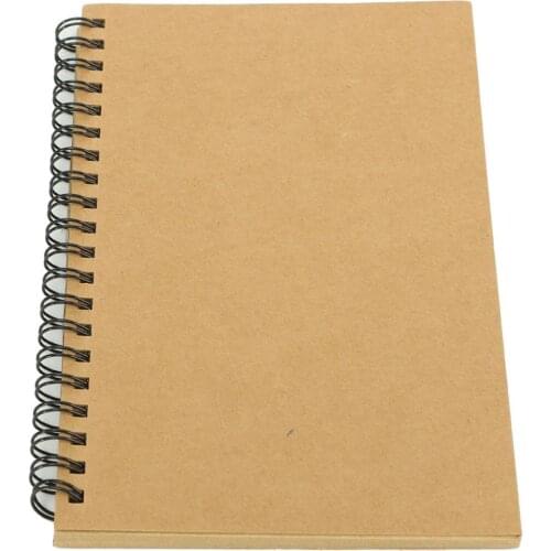 Retro Kraft Spiral Binding Blank Graffiti Sketchbook Notebook Graduation Gift