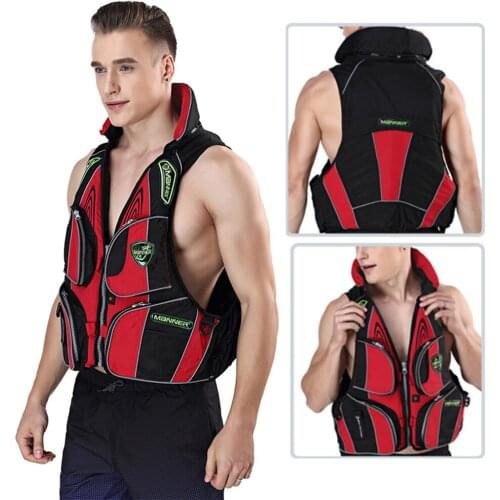 2021 Light Life Vest Multi-pocket Fishing Swimming High Buoyancy Life Jacket Drifting Kayak Professional Adult Life Jacket