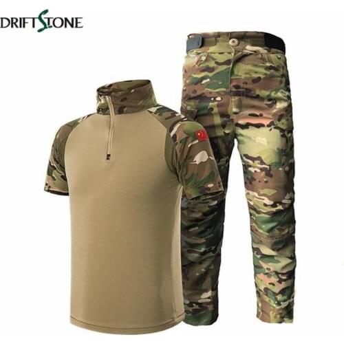 Tactical Combat Uniform Short Sleeve Kids Shirts and Pants Suit Hunting Multicam For Children BDU Military Tactical Gear