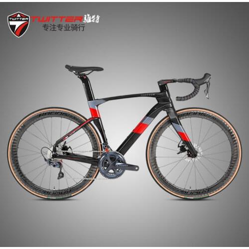 Twitter CYCLONEpro Carbon Road Bike Disc Brake 22speed Shimano R8000 Series Full Hidden Line Race Class Men Women Bikes