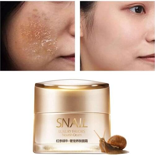 Face Cream Moisturizing Nourishing Whitening Anti-wrinkle Anti-aging Fading Pores Snail Extract Hyaluronic Acid Skin Care 55g