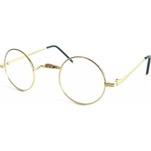 Vintage 40mm Small Round Metal Full Rim Reading Glasses +25 +50 +75 +100 +125 +150 +175 +200 +225 +250 +275 +300 +325 +350 +6