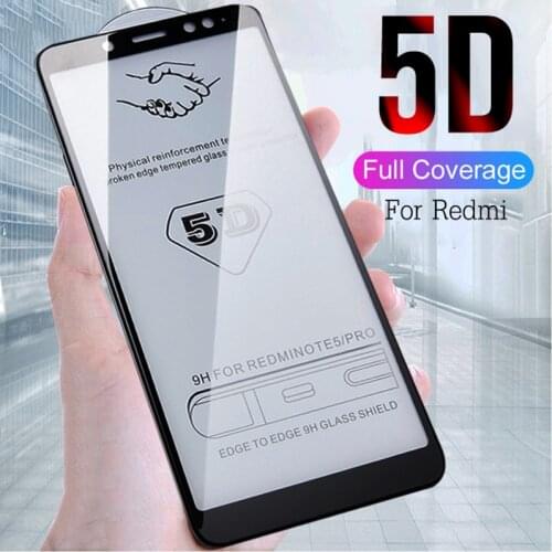 2pcs 5D Full Cover Tempered Glass For Xiaomi Redmi 5 Plus Redmi Note 5 6 7 Pro Screen Protector For Redmi 4X 6 Protection Glass