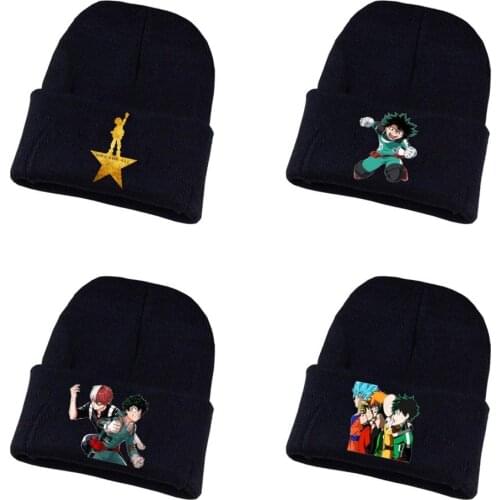 Anime Boku no Hero Academia Knitted hat Cosplay hat Unisex Print Adult Casual Cotton hat teenagers winter Knitted Cap