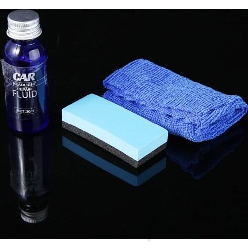 1pc 30ML Car Headlight Cleaning Repairing Fluid Repair Refurbishment Fluid Detergent Light Cleaner Scratch Remover Repair Liquid
