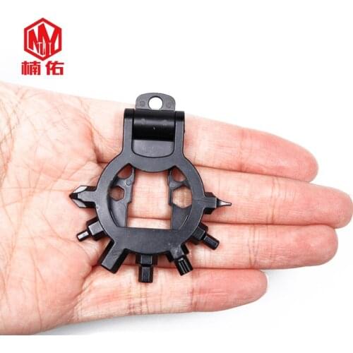 1PC Portable Mini Compact Stainless Steel EDC Gadget Screwdriver Wrench Combination Tool Opener EDC Pocket Multi-tool Repair Kit