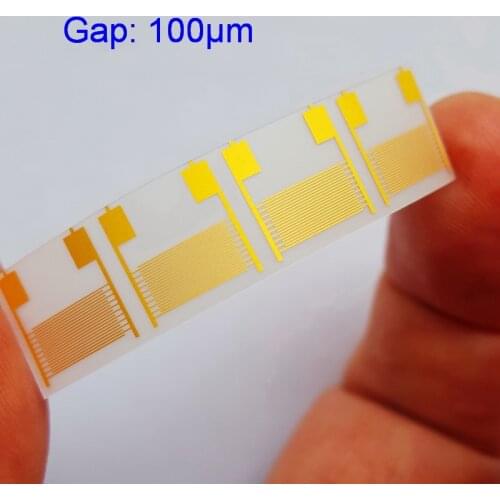 100um Flexible PET Interdigital Electrode Capacitance Array Gas Biological Humidity Sensor Chip Smart Wear