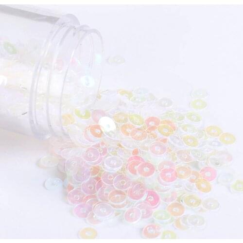 2000Pcs/Lot AB Transparent Sequin 4mm Flat Round PVC Sequins Paillettes Sewing Wedding Craft,Women Garment Film Accessories