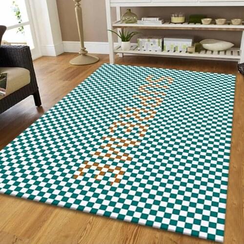 3D Geometric lattice Printing Carpets for Living Room Bedroom Decoration Area Rugs Kitchen Bathroom Floor Mat Home Large Carpet
