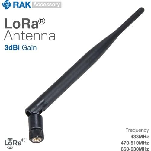 3dBi Gain LoRa antenna SMA Male Connect Cable 433MHz / 470-510MHz / 860-930MHz Frequency