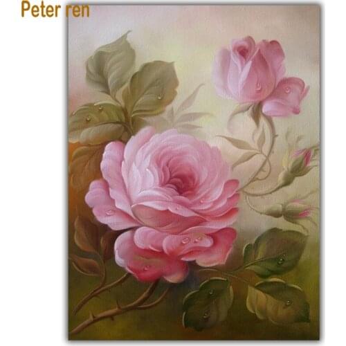 Diy Diamond painting cross stitch kit 5d Square\Round diamond Mosaic flower full diamond embroidery Home Decor Rich flower peony