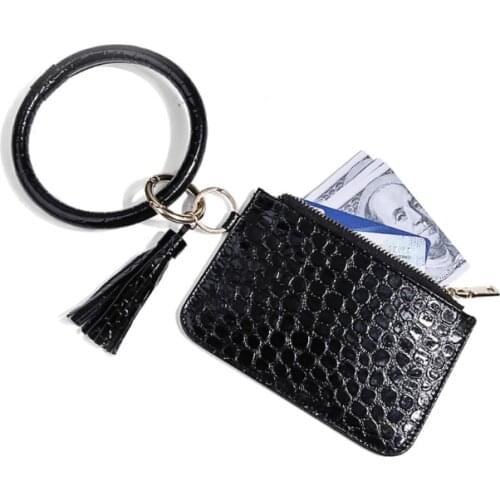PU Card Holder Alloy Key Ring Keychain Creative Pendant Present Suitable for Handbag Wallet Car Key Decorations