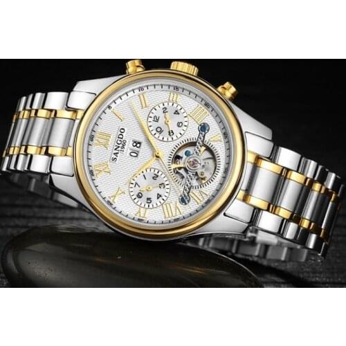 40mm Sangdo Business watch Automatic Self-Wind movement Sapphire Crystal Mechanical multifunction Mens watch 033SD