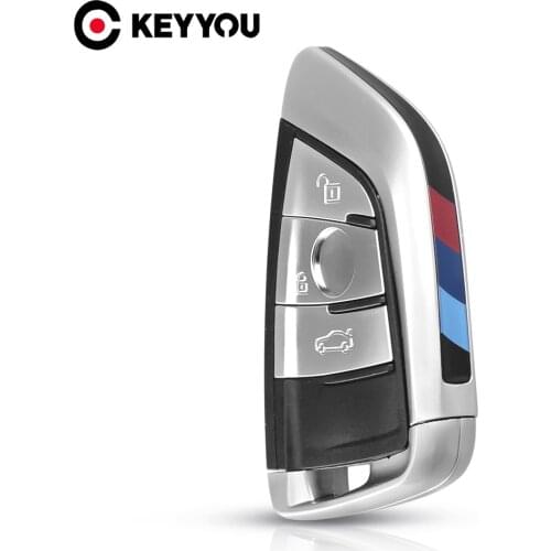 KEYYOU 3 Buttons Replacement Car Key Shell Case For BMW 1 2 7 Series X1 X5 X6 X5M X6M F Class Key Insert Blade Fob Cover