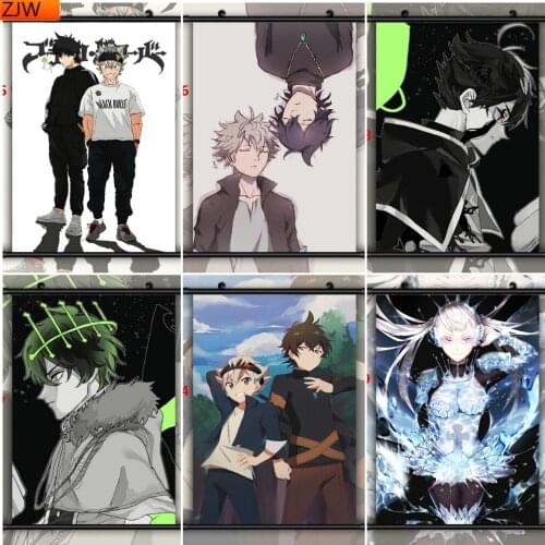 Black Clover Anime Manga Diamond Painting Diamond Inlaid Diamond Mosaic Diamond Embroidery Cross Stitch Kits Home Decor