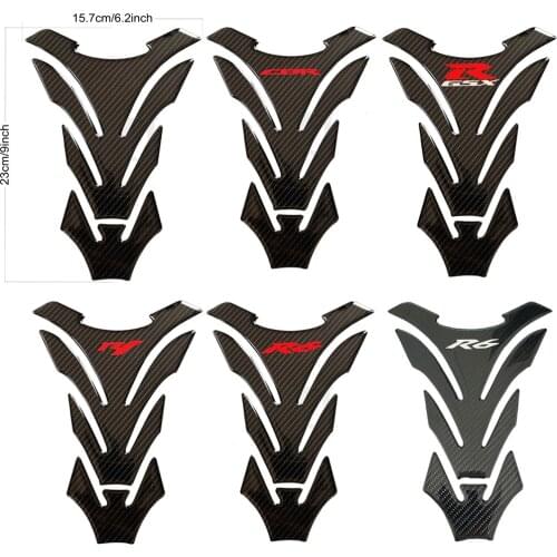 For Honda CBR Suzuki GSX-R ZYFR1 R6 BMW Harley General Carbon Fiber Motorcycle Fuel Tank Pad Cover Protective Sticker