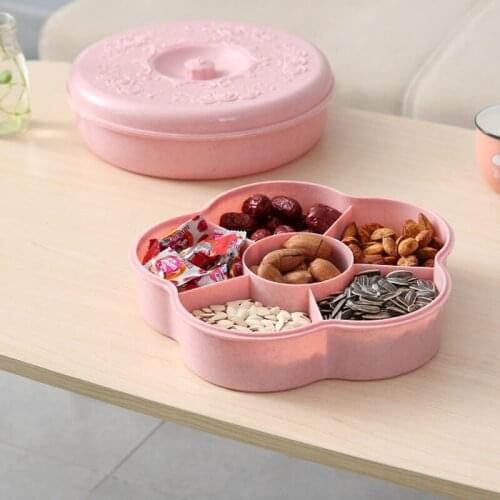 Home Plum-shaped Melon Seed Tray Candy Box Fashion Fruit Plate 27.5*8cm Serving Tray Plates Ceramic