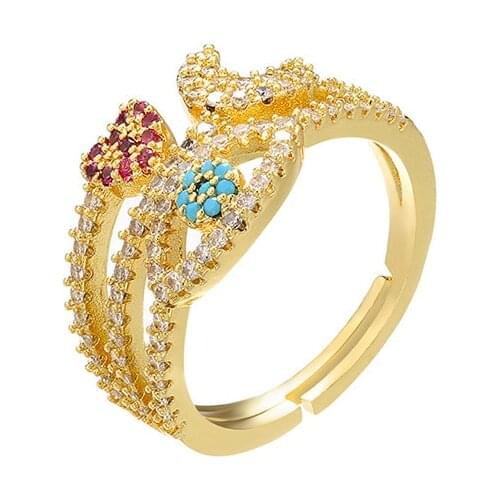 New In Colorful Cooper Opening Ring For Women, Engagement Ring, Summer Wedding Jewelry Gift