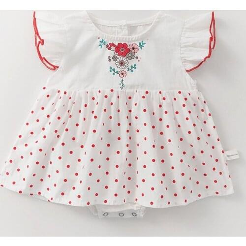 Newborn Baby Girls Rompers Ruffle Toddler Cotton Baby Girl Clothes Sprng Summer Jumpsuits Outfits Sunsuit Baby Dress Clothing