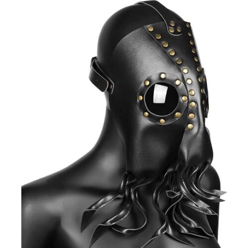 Cthulhu Octopus Devil Punk Cosplay Face Mask Steampunk Leather Unisex Halloween Masks Props Leather PU Mask
