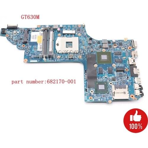 NOKOTION 682170-001 682168-001682171-001 Laptop motherboard for HP PAVILION DV6-7000 HM77 GeForce GT630M GMA HD4000 DDR3