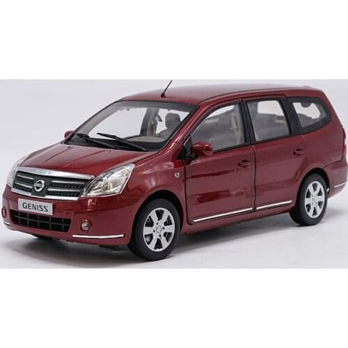 1:18 Diecast Model for Nissan GENISS Livina Red MPV Alloy Toy Car Miniature Collection Gifts