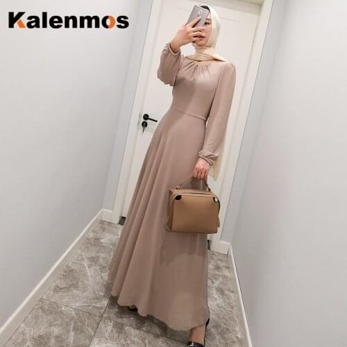 Muslim Long Hijab Dress Women Kaftan Abaya Chiffon Ramadan Islamic Turkey Musulman Party Vestidos Caftan Dubai Arab Robe Jilbab