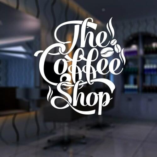 Coffee Shop Sticker Milk tea Decal Cafe Cup Poster Vinyl Art Wall Decor Mural Decoration Break Bread Glass Decals