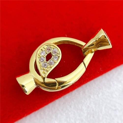 Wholesale DIY Natural Stones Beads Jewelry Making Accessories Silver/Gold/Rose Gold Metal Connector Clasps Findings