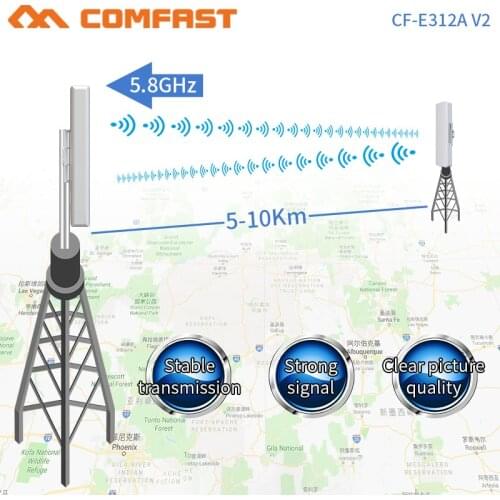 Stock!2pc 5G 300Mbps outdoor CPE wireless Bridge Wifi Repeater Amplifier Point to Point wifi transmission 5km Nanostation router