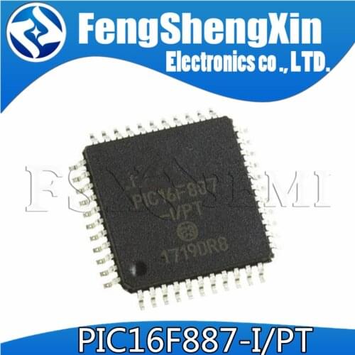 10pcs/lot New PIC16F887-I/PT PIC16F887 TQFP-44 Enhanced Flash-Based 8-Bit CMOS Microcontrollers with nanoWatt Technology