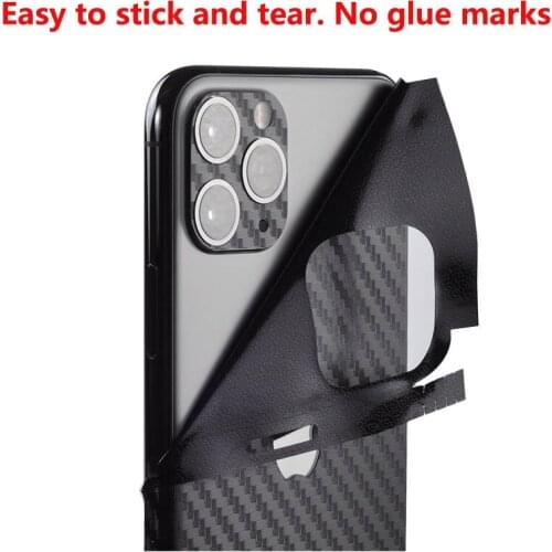 10pcs Carbon fibre PVC Phone Stickers For iPhone 8 Plus Back Films Decal For iPhone XR 11Pro Max Sticker Adhesive Skin